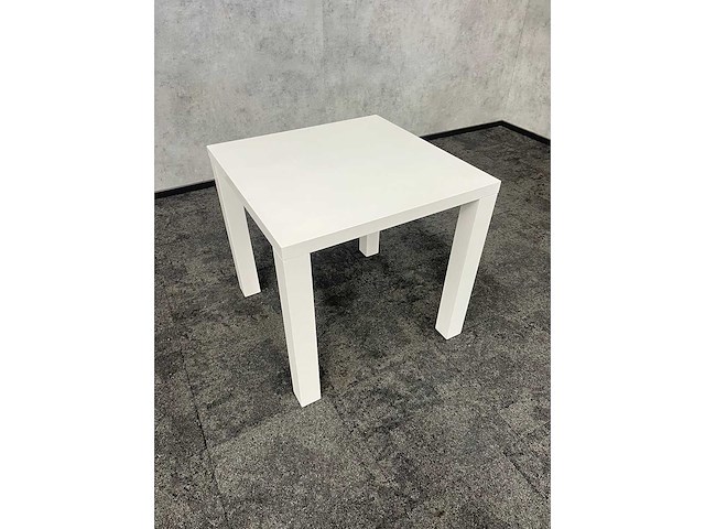 Bijzettafel 80x80 wit hoogglans - afbeelding 2 van  6