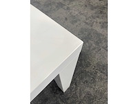Bijzettafel 80x80 wit hoogglans - afbeelding 4 van  6