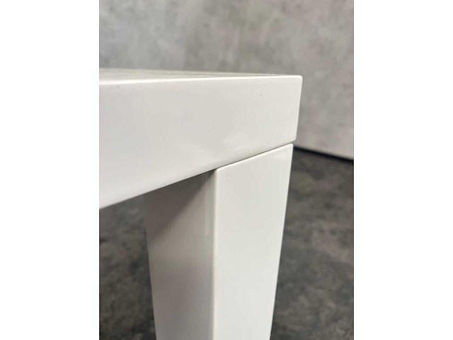 Bijzettafel 80x80 wit hoogglans - afbeelding 5 van  6