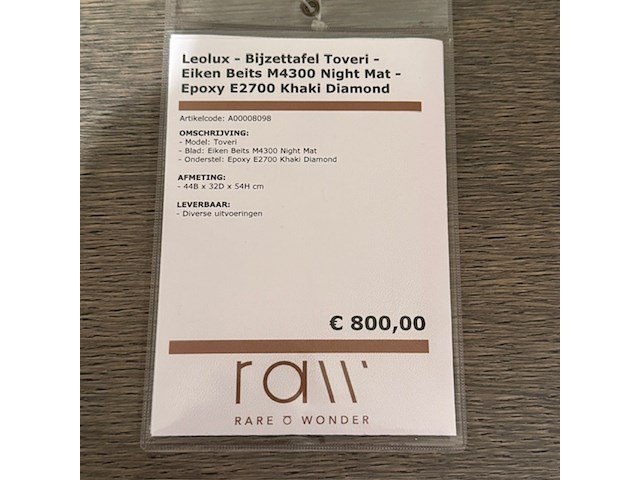 Bijzettafel leolux, toveri, night mat/khaki diamond - afbeelding 2 van  6