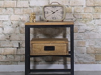 Bijzettafel mangohout/stealframe
