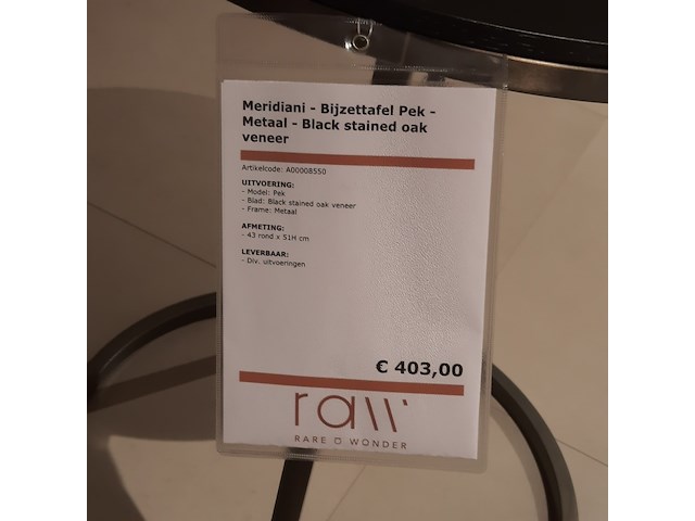Bijzettafel meridiani, pek, zwart - afbeelding 2 van  5