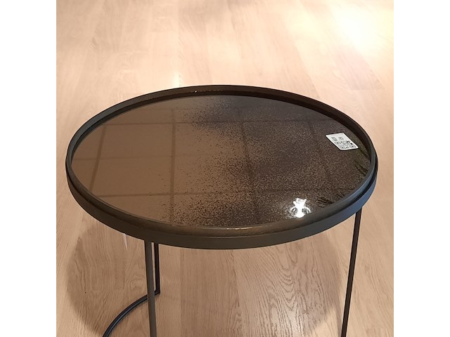Bijzettafel met dienblad ethnicraft, zwart - afbeelding 3 van  6