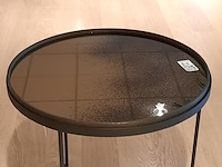 Bijzettafel met dienblad ethnicraft, zwart - afbeelding 3 van  6