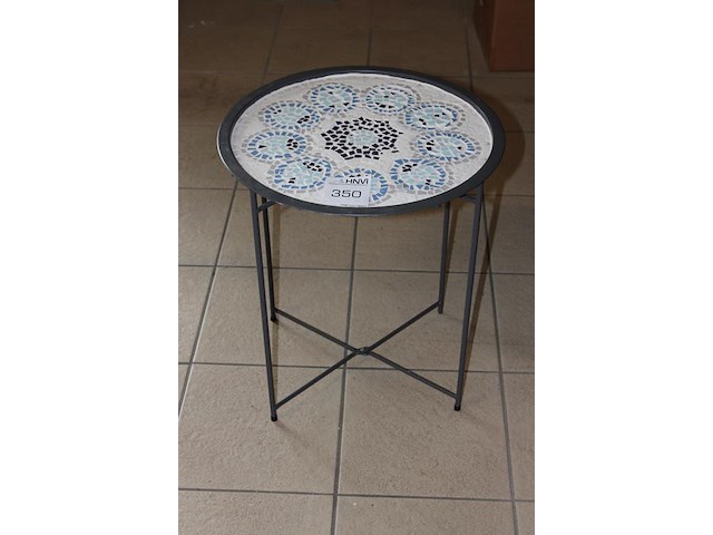 Bijzettafel met doorsnede 46 cm en hoogte 52 cm. - afbeelding 2 van  2