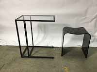 Bijzettafel met kruk - afbeelding 1 van  6