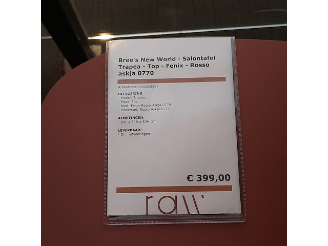 Bijzettafel moller design, birdy, kiezel - afbeelding 2 van  7