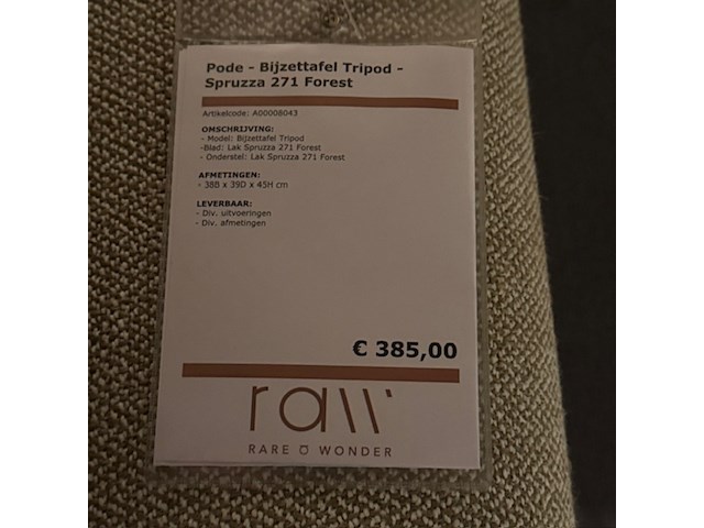 Bijzettafel pode, tripod, groen - afbeelding 2 van  5