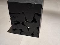 Bijzettafel raw interiors, teakstand, zwart - afbeelding 1 van  4
