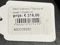 Bijzettafel raw interiors, teakstand, zwart - afbeelding 2 van  4