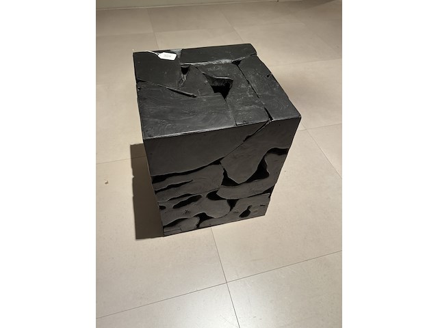 Bijzettafel raw interiors, teakstand, zwart - afbeelding 4 van  4