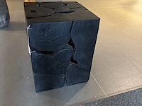 Bijzettafel raw interiors, teakstand, zwart - afbeelding 1 van  4