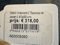 Bijzettafel raw interiors, teakstand, zwart - afbeelding 2 van  4