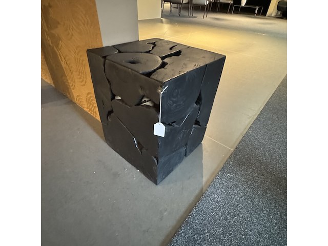 Bijzettafel raw interiors, teakstand, zwart - afbeelding 3 van  4