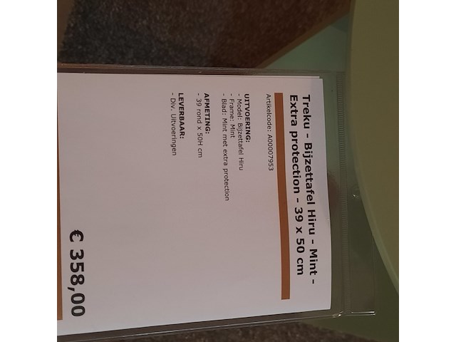 Bijzettafel treku, heru, mint - afbeelding 2 van  4