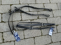 Bijzetteugels ronde ringen + martingaal paarden - afbeelding 4 van  4