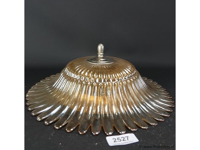 Bijzonder fraaie iriserend glazen plafonniere - afbeelding 3 van  5