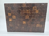 Bijzonder vintage houten wandreliëf – handgemaakt – indonesische minangkabau-stijl – 20e eeuw - afbeelding 11 van  12