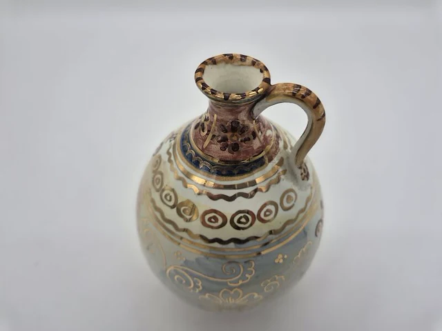 Bijzonder vintage keramieken sierkruik – handbeschilderd – gemerkt magum – 20e eeuw - afbeelding 9 van  10