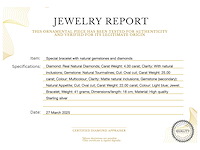 Bijzondere armband met natuurlijke edelstenen en diamant - afbeelding 3 van  5