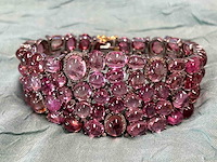 Bijzondere armband met natuurlijke edelstenen en diamant - afbeelding 2 van  4