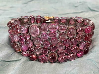 Bijzondere armband met natuurlijke edelstenen en diamant - afbeelding 2 van  5