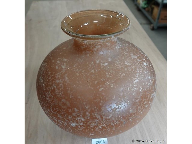 Bijzondere groten glazen vaas - afbeelding 3 van  5