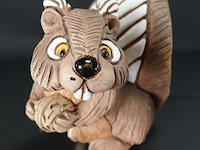 Bijzondere kunstig gemaakte aardewerk eekhoorn - afbeelding 2 van  5