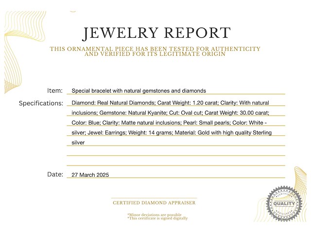 Bijzondere oorbellen met natuurlijke edelstenen en diamant - afbeelding 3 van  11