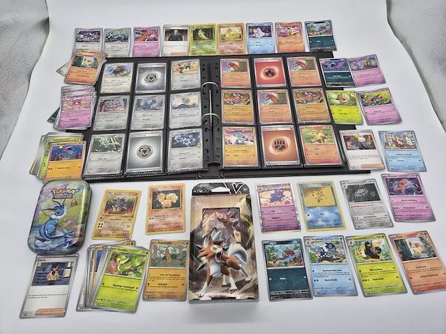 Bijzondere pokémonverzameling – vintage kaarten – gengar – charmander – rhydon – verzamelmap – ongeopend lycanroc gx-pakket - afbeelding 1 van  30