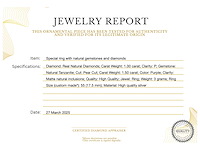 Bijzondere ring met natuurlijke edelstenen en diamant - afbeelding 3 van  5