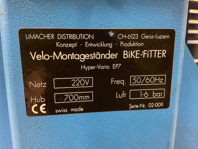 Bike fitter hyper-vario ep7 montagestandaard (3x) - afbeelding 2 van  10