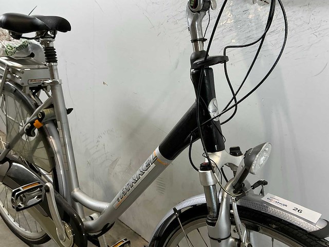 Bikkel gouden leeuw elektrische damesfiets - afbeelding 1 van  5