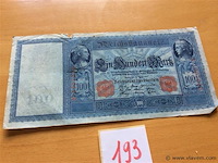 Biljet 100 duitse mark 1910. - afbeelding 1 van  2