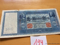 Biljet 100 duitse mark 1910. - afbeelding 1 van  2