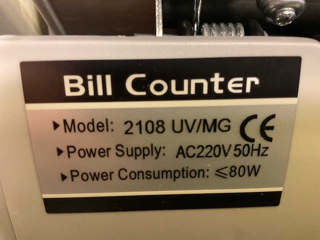 Bill counter 2108 uv/mg geldtelmachine - afbeelding 4 van  4