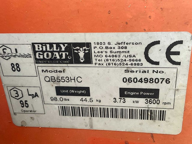 Billy goat qb553hc bladblazer - afbeelding 5 van  13