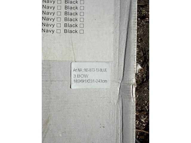 Bimini top, nauticstar, 3 bow | 183x91x231-243, navy blue - afbeelding 4 van  4