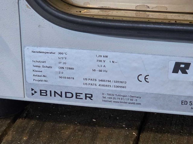 Binder - ed 53 - laboratoriumoven - afbeelding 7 van  8