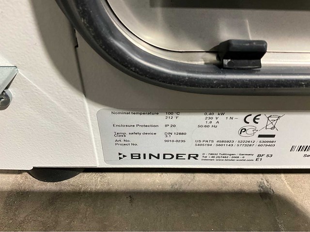 Binder bf53 broedmachine - afbeelding 3 van  6