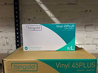 Bingold - vinyl 45plus - latex- en poedervrije wegwerphandschoenen maat l (5000x) - afbeelding 2 van  2