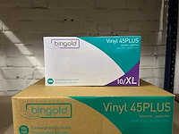Bingold - vinyl 45plus - latex- en poedervrije wegwerphandschoenen maat xl (10000x) - afbeelding 2 van  3