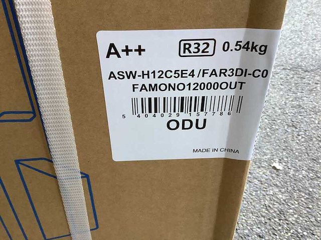 Binnen en buiten unit airconditioning 12.000 btu, aux, asw-h12c5e4/far3di-co idu, wit - afbeelding 5 van  5