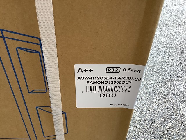 Binnen en buiten unit airconditioning 12000 btu, aux, asw-h12c5e4/far3di-co idu, wit - afbeelding 3 van  3
