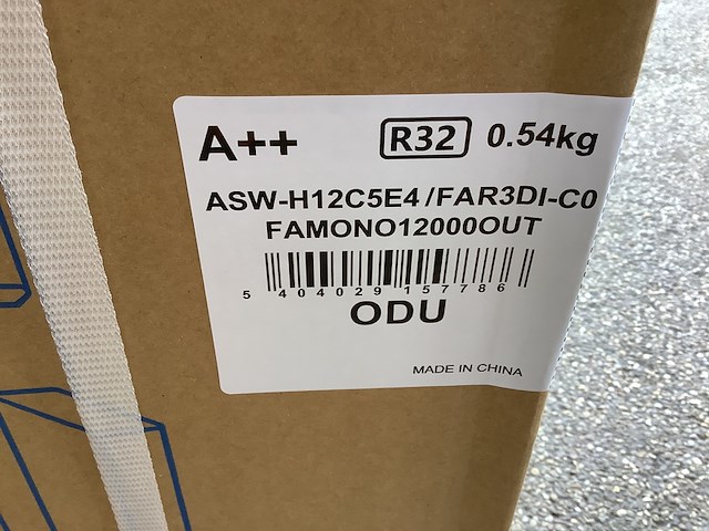 Binnen en buiten unit airconditioning 12000 btu, aux, asw-h12c5e4/far3di-co idu, wit - afbeelding 3 van  3