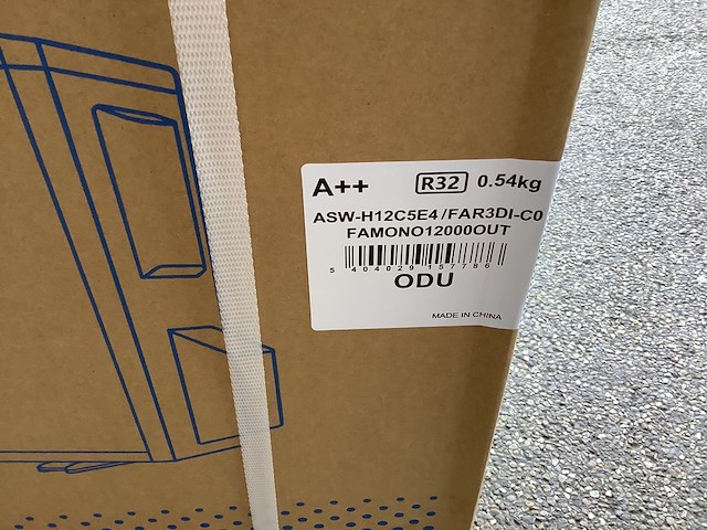 Binnen en buiten unit airconditioning 12000 btu, aux, asw-h12c5e4/far3di-co idu, wit - afbeelding 3 van  3