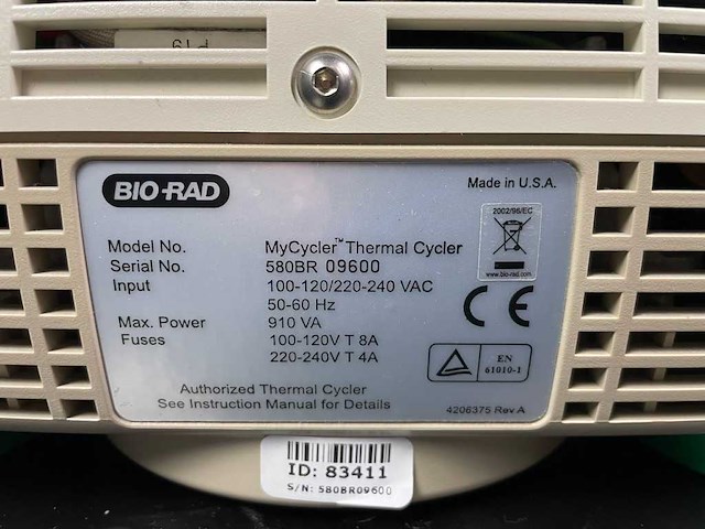 Bio-rad - mycycler - thermische cycler - afbeelding 6 van  7