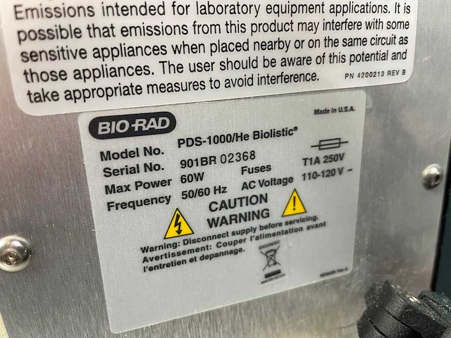 Bio rad - pds-1000/he biolistic - he-systeem - afbeelding 4 van  7