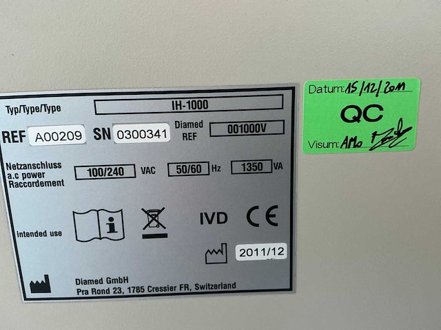 Bio-rad ih1000 immunohematologisch diagnostiekmachine - afbeelding 14 van  19