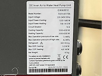 Biodom 6,5 kw warmtepomp monoblok inverter met geavanceerde controller - afbeelding 6 van  14